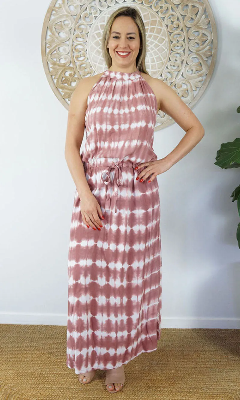 Rayon Dress Chloe Long Shibori, More Colours