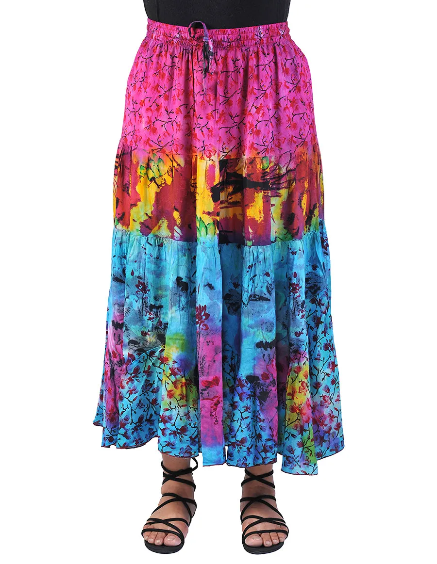 Rayon Printed Long Skirt