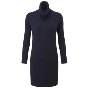 Schoffel Filey Merino Mix Roll Neck Ladies Dress - Navy