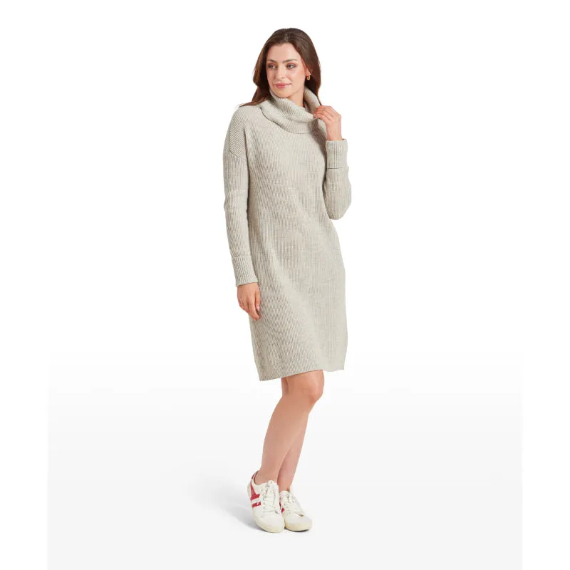 Schoffel Filey Merino Mix Roll Neck Ladies Dress - Oat Grey