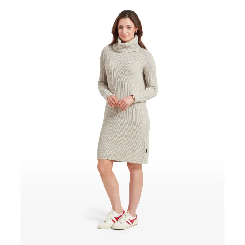 Schoffel Filey Merino Mix Roll Neck Ladies Dress - Oat Grey