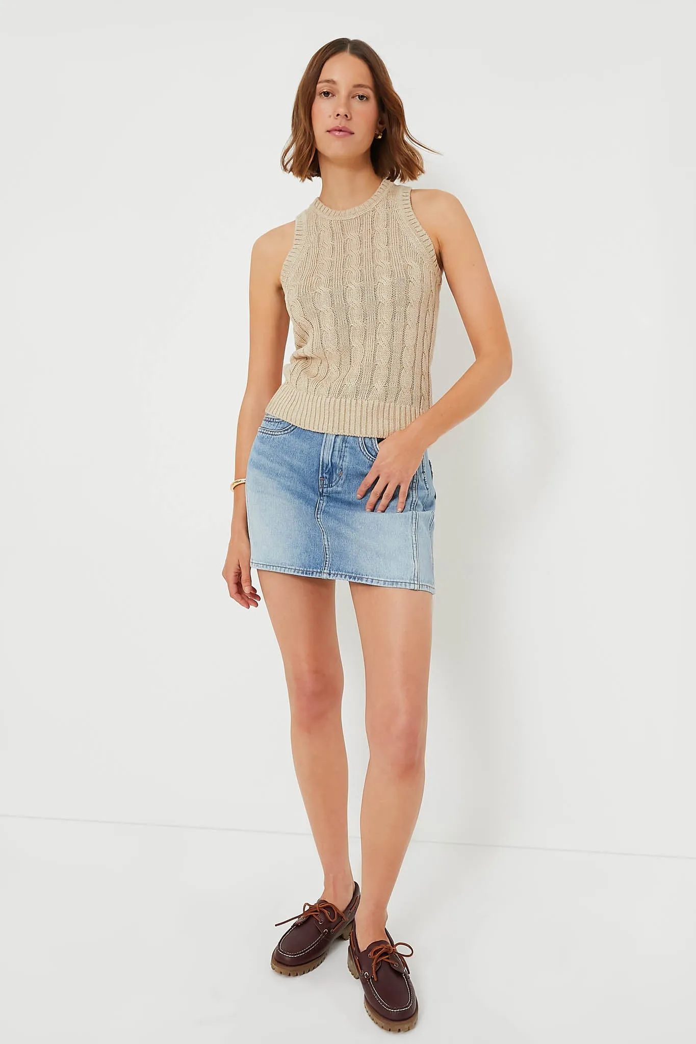 Stone Khaki Jerrel Knit Tank