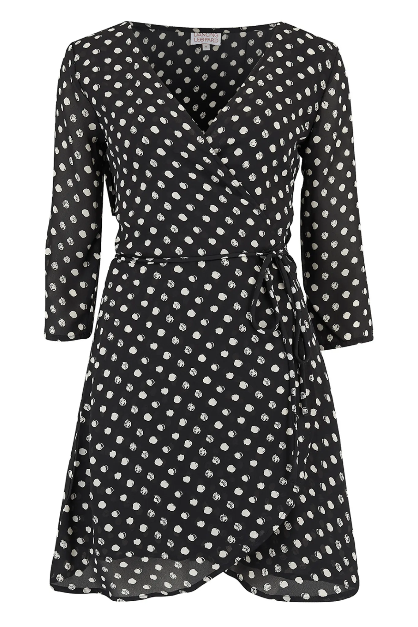 Teagan Mini Dress in Black Polka Dot