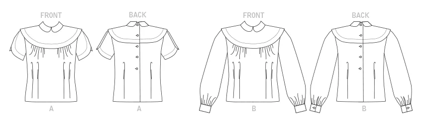 Vogue Pattern V1809  Misses' Tops