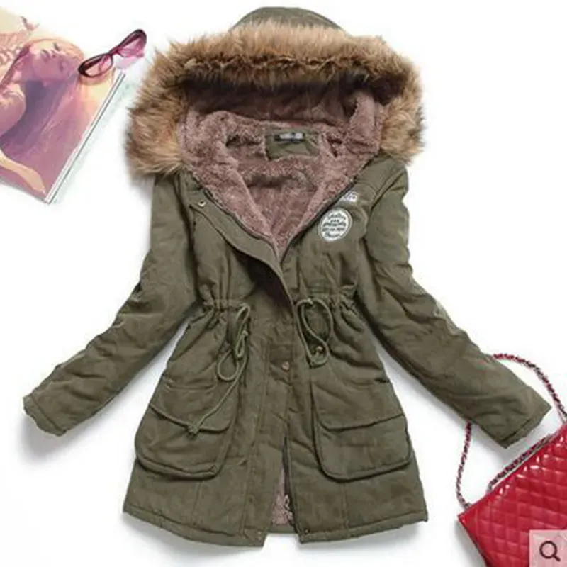 Women's Light Weight Jacket Medium-Long Hooded Coat