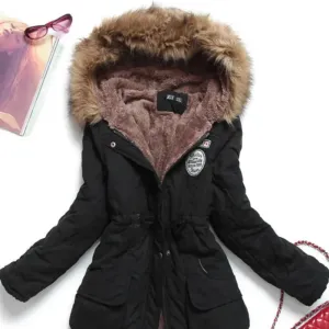 Women's Light Weight Jacket Medium-Long Hooded Coat