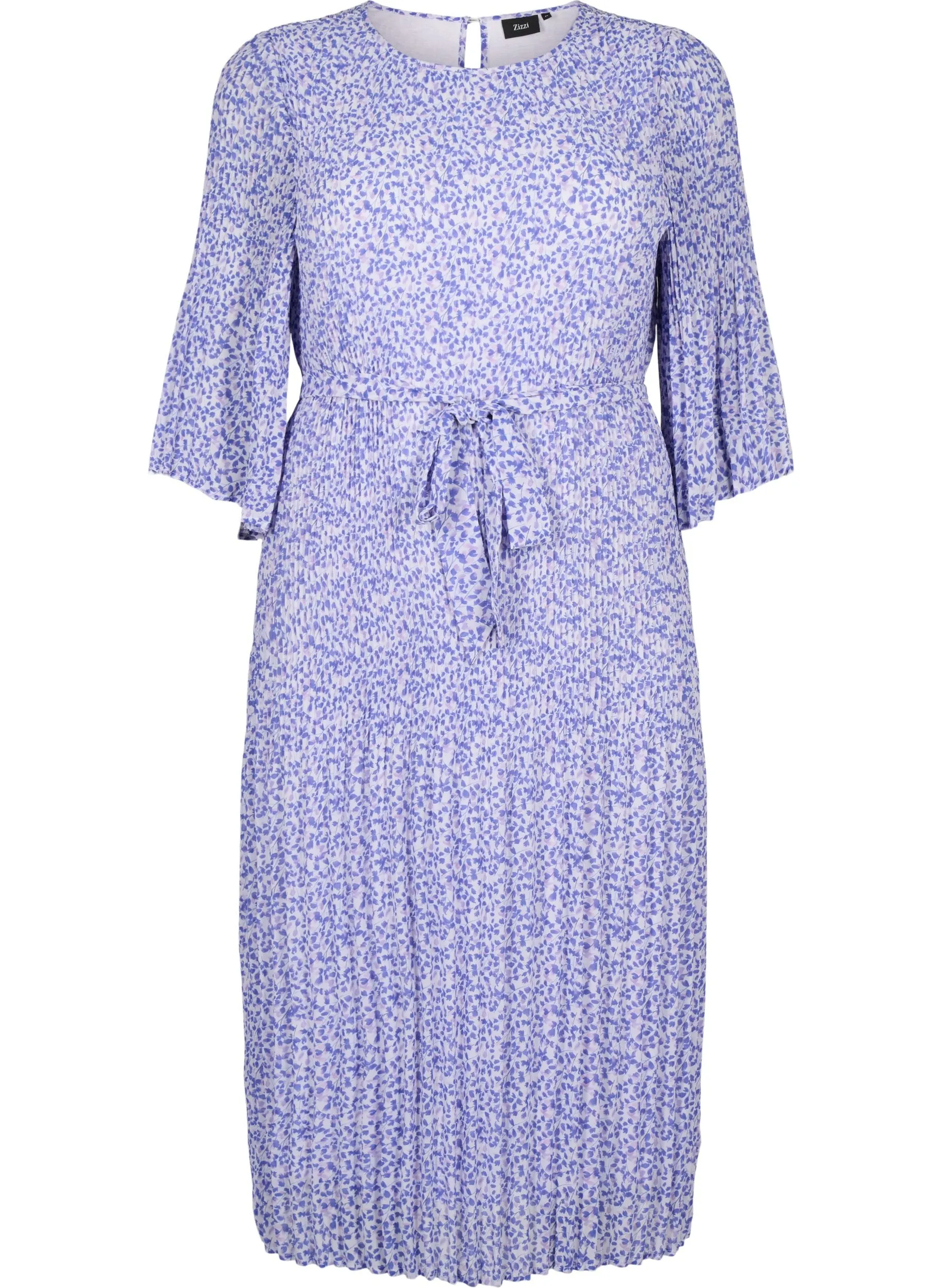 Zizzi Cathrine Floral Lavender Dress