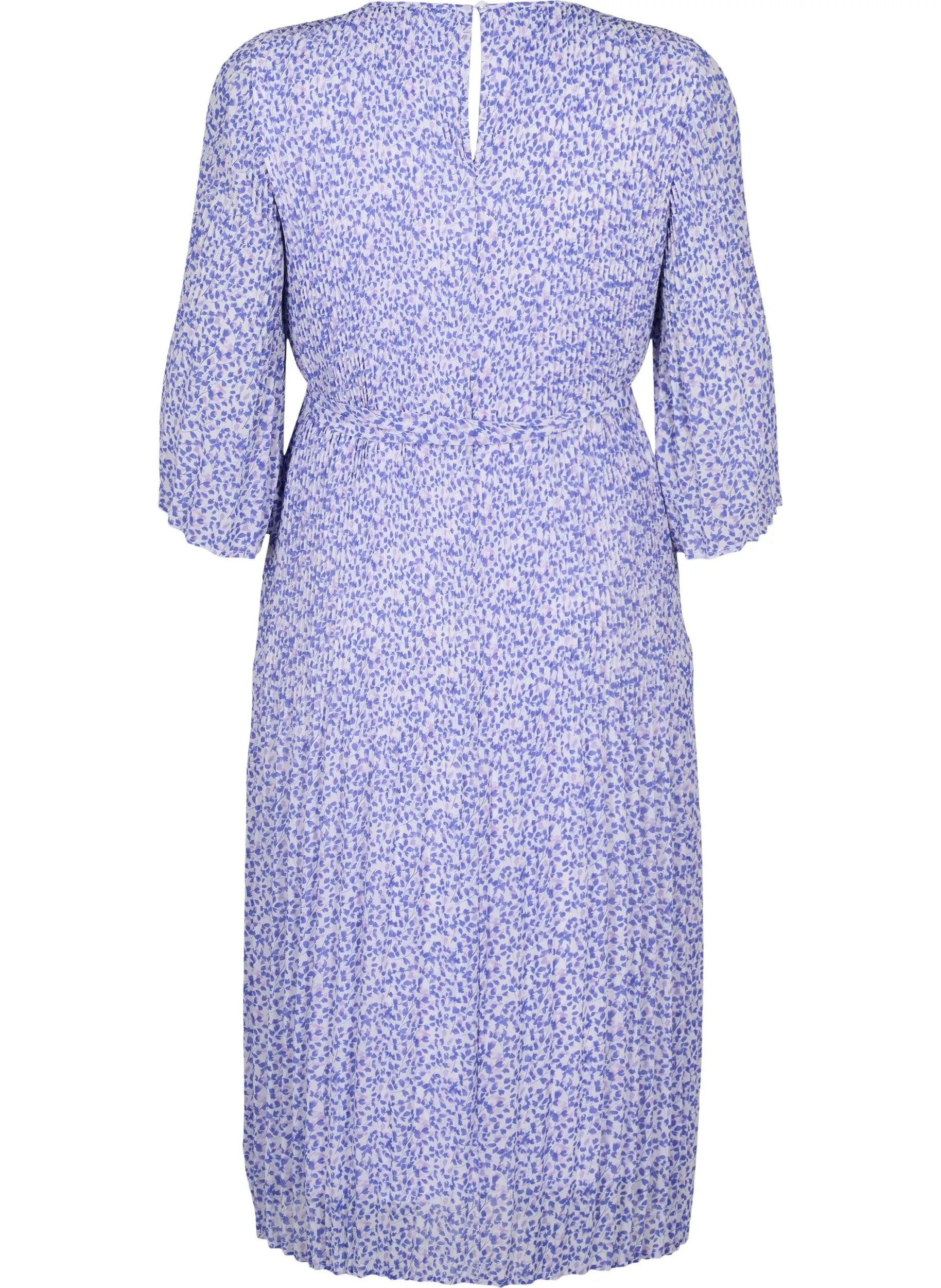 Zizzi Cathrine Floral Lavender Dress